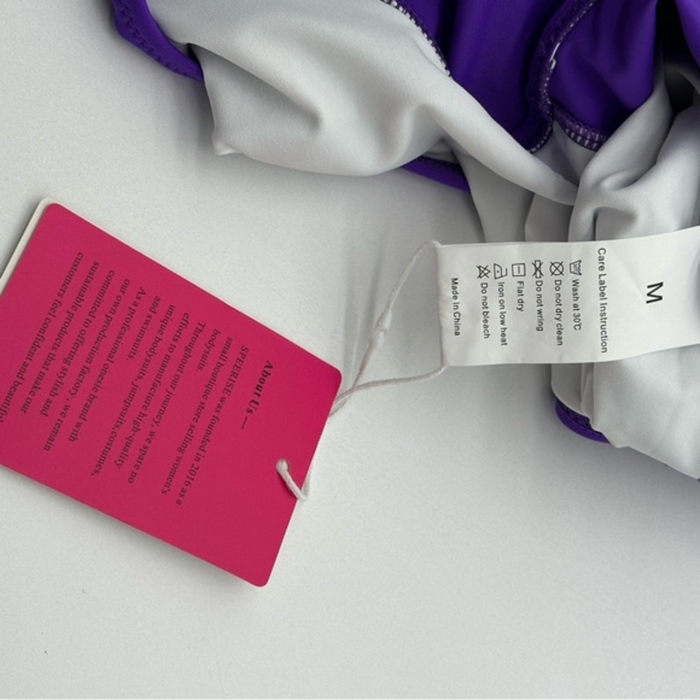 Speerise Womens High Cut Tank Thong Leotard Medium Purple - Picture 9 of 9